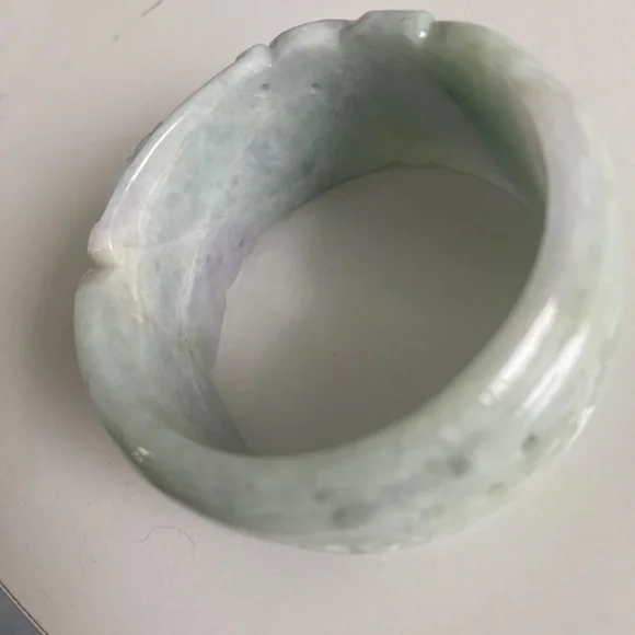 Jade 1 1/2” bangle bracelet 2 3/4” citcfrance - Picture 3 of 6